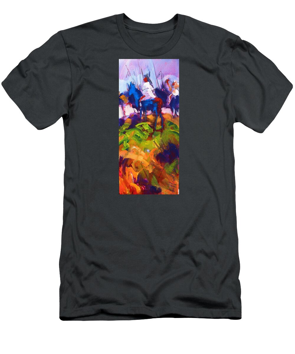 Indians T-Shirt featuring the painting Earth People by Les Leffingwell