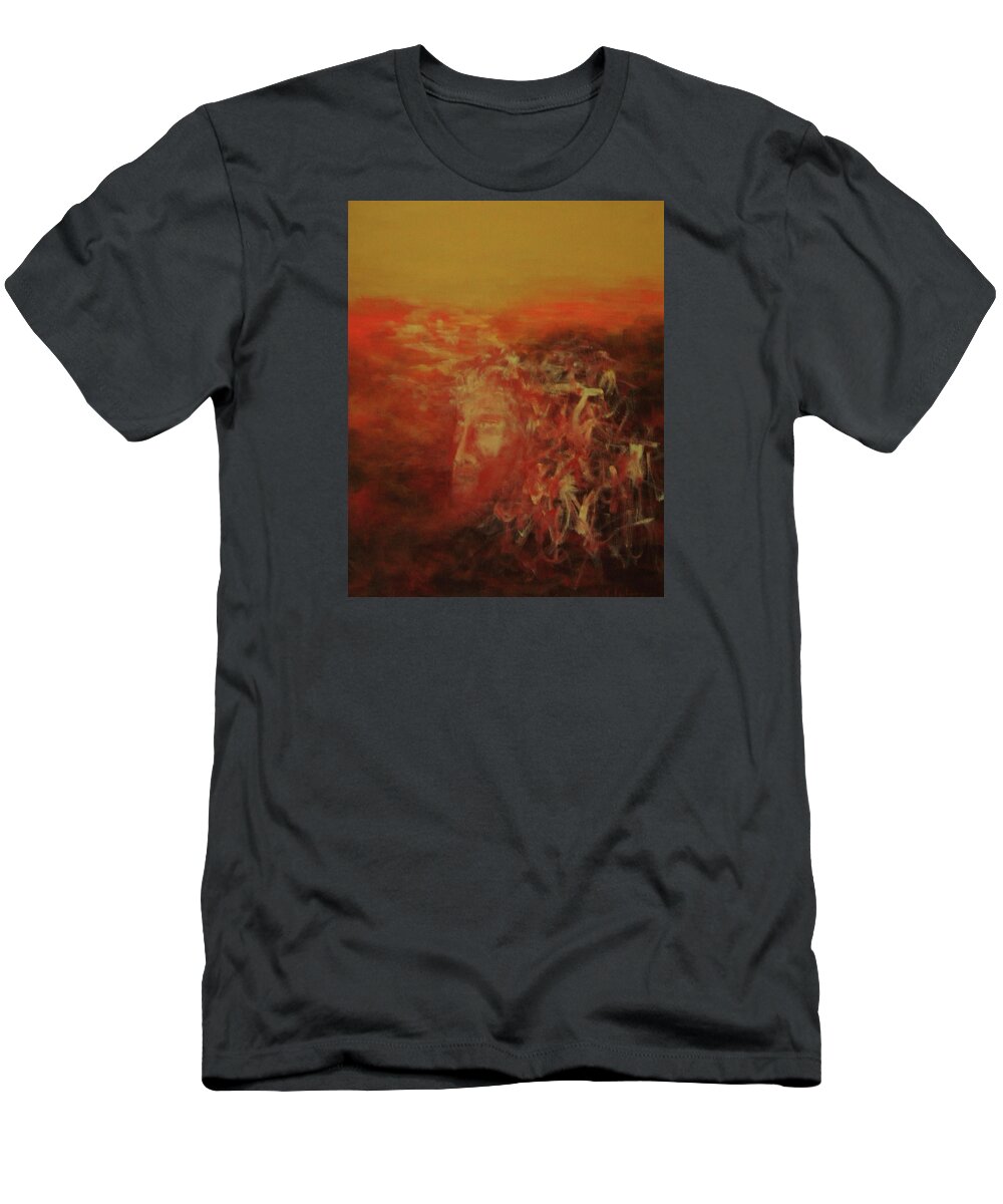 Spirit T-Shirt featuring the painting Earth Spirit by Ellen Eschwege