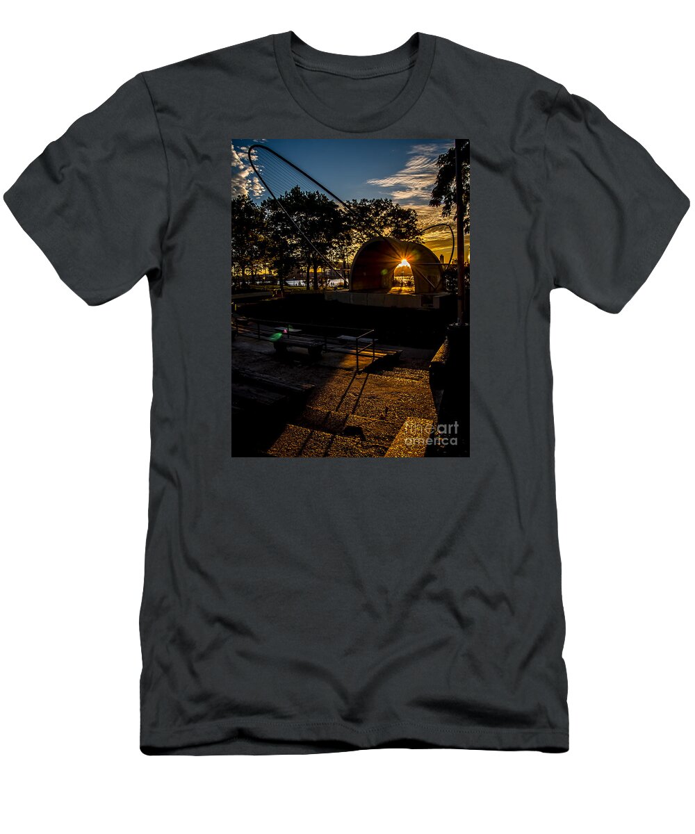 East River Park T-Shirt featuring the photograph East River Amphitheater by James Aiken