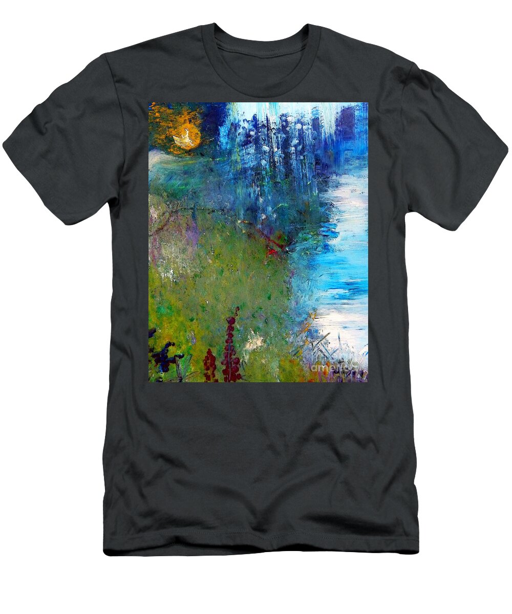 Landscape T-Shirt featuring the painting Eastern Sunlight Upon Thee by Lisa Kaiser