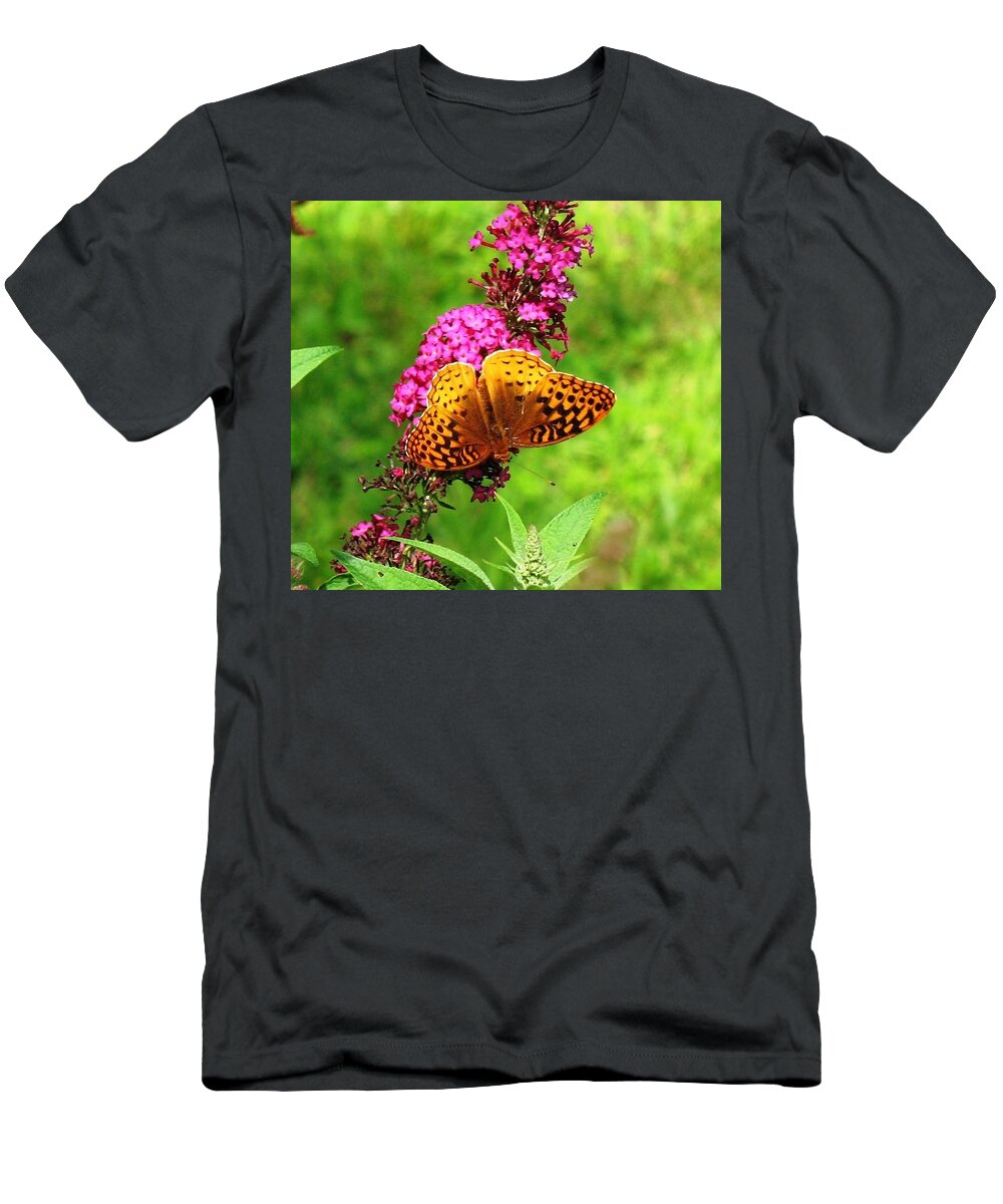 Flowers T-Shirt featuring the photograph Eating Upsidedown by Ed Smith