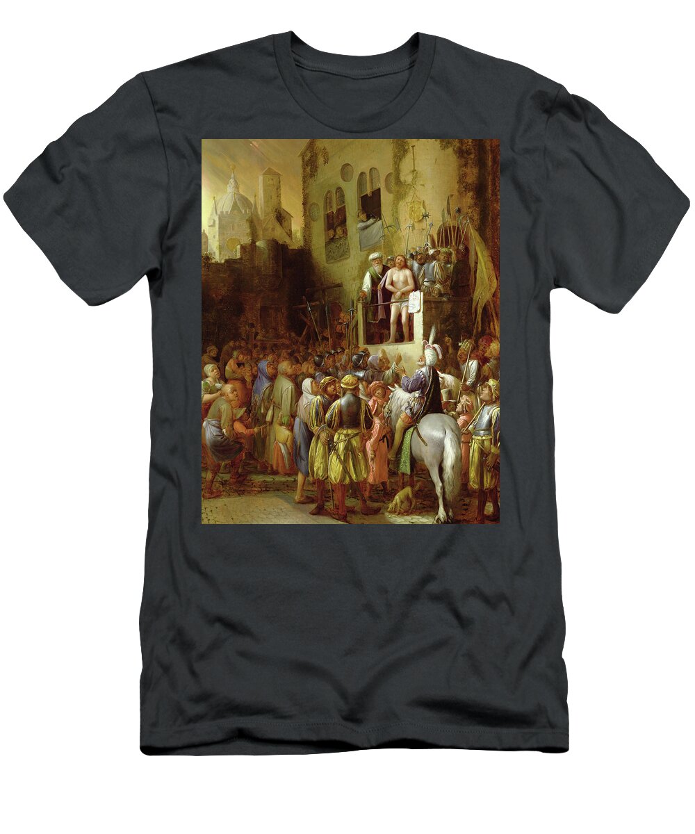 Ecce Homo T-Shirt featuring the painting Ecce Homo by Joos van Craesbeeck