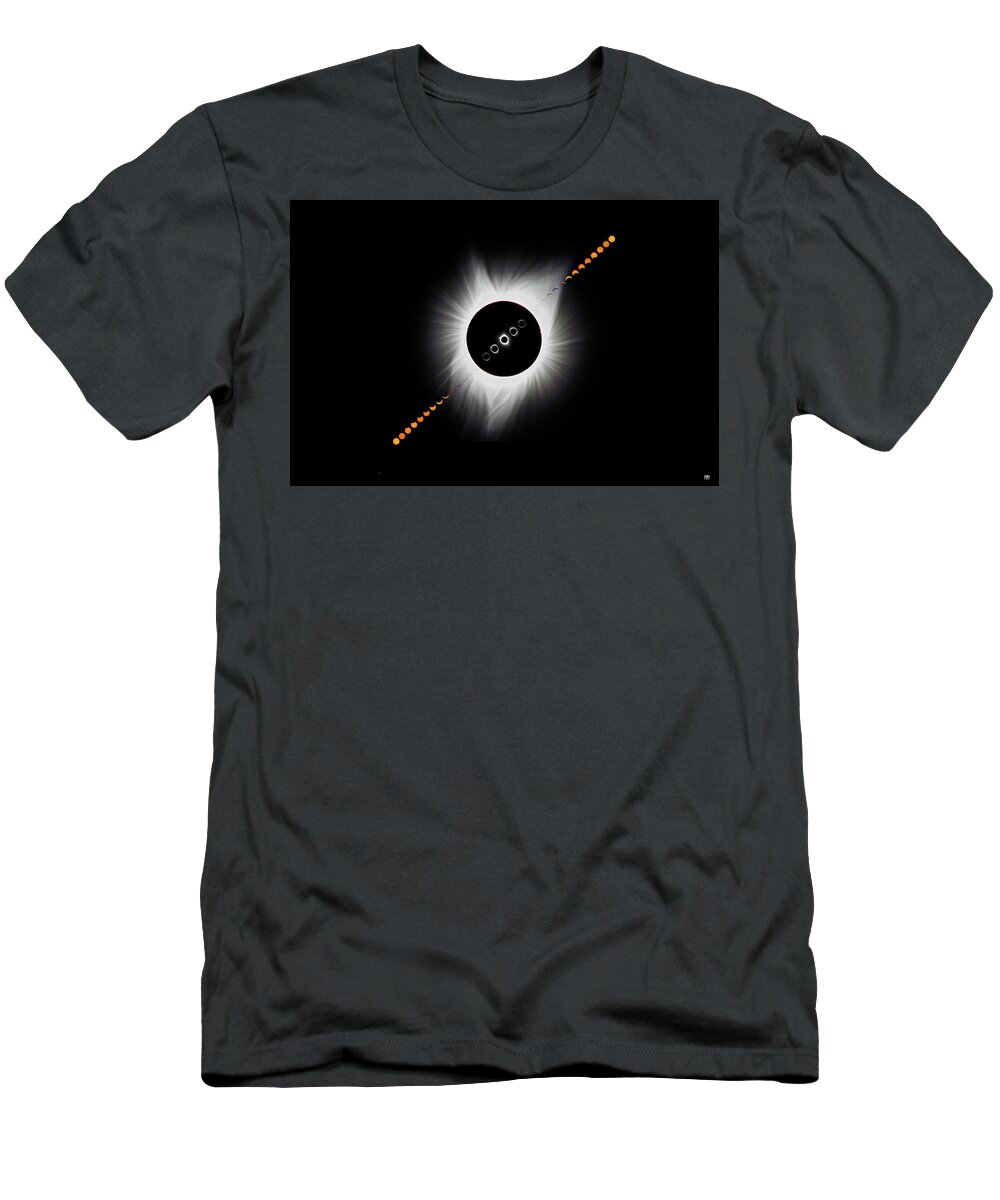 Eclipse T-Shirt featuring the photograph Eclipse Montage 2017 by John Meader