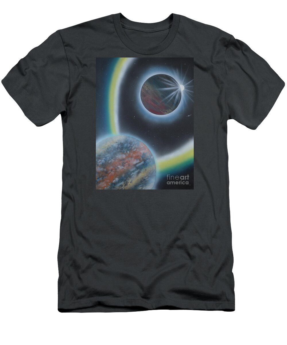  T-Shirt featuring the painting Eclipsing by Mary Scott