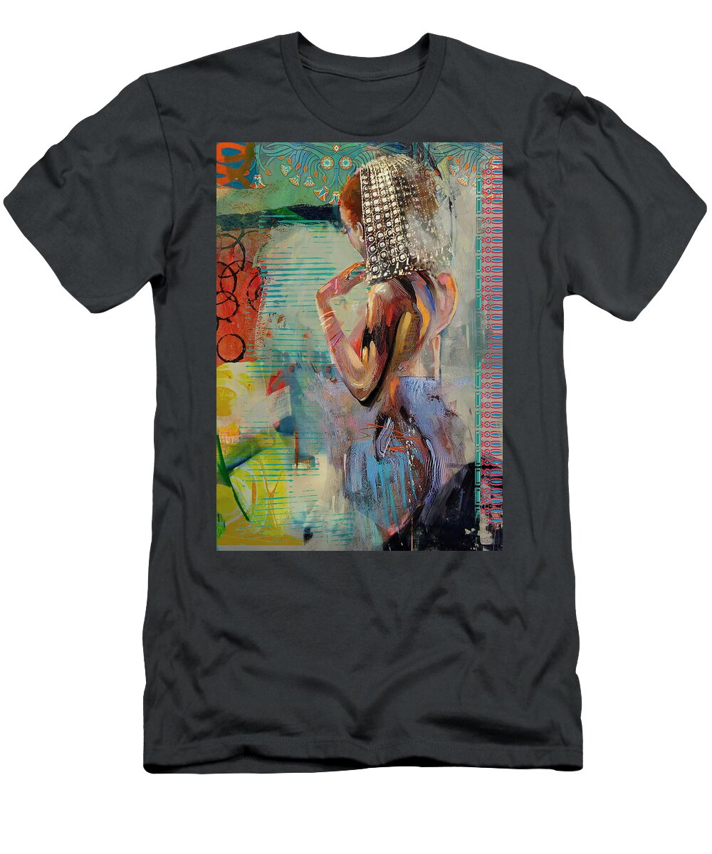 Egypt T-Shirt featuring the painting Egyptian Culture 70 by Corporate Art Task Force