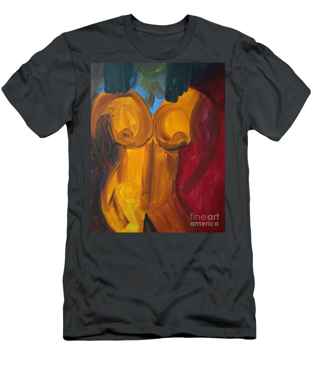 Nudes And Sketches T-Shirt featuring the painting Egyptian Queen by Julie Lueders 