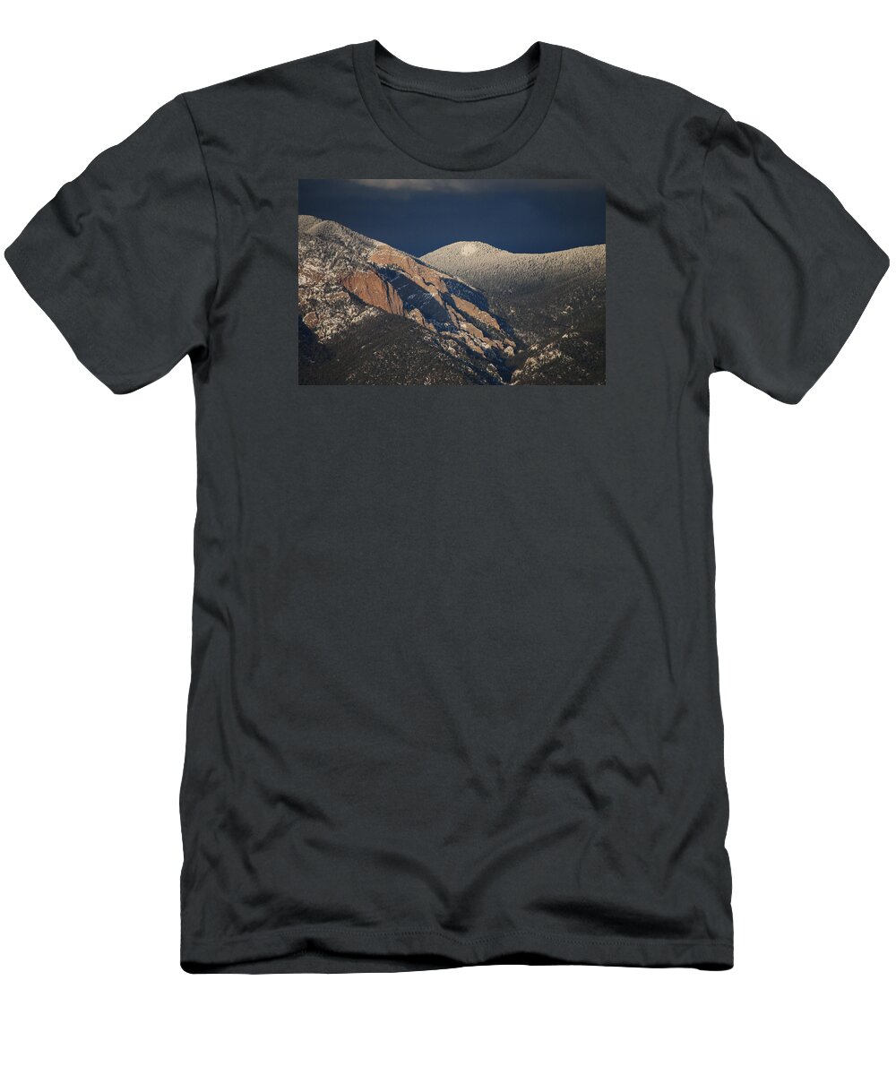 Taos T-Shirt featuring the photograph El Salto by Glory Ann Penington
