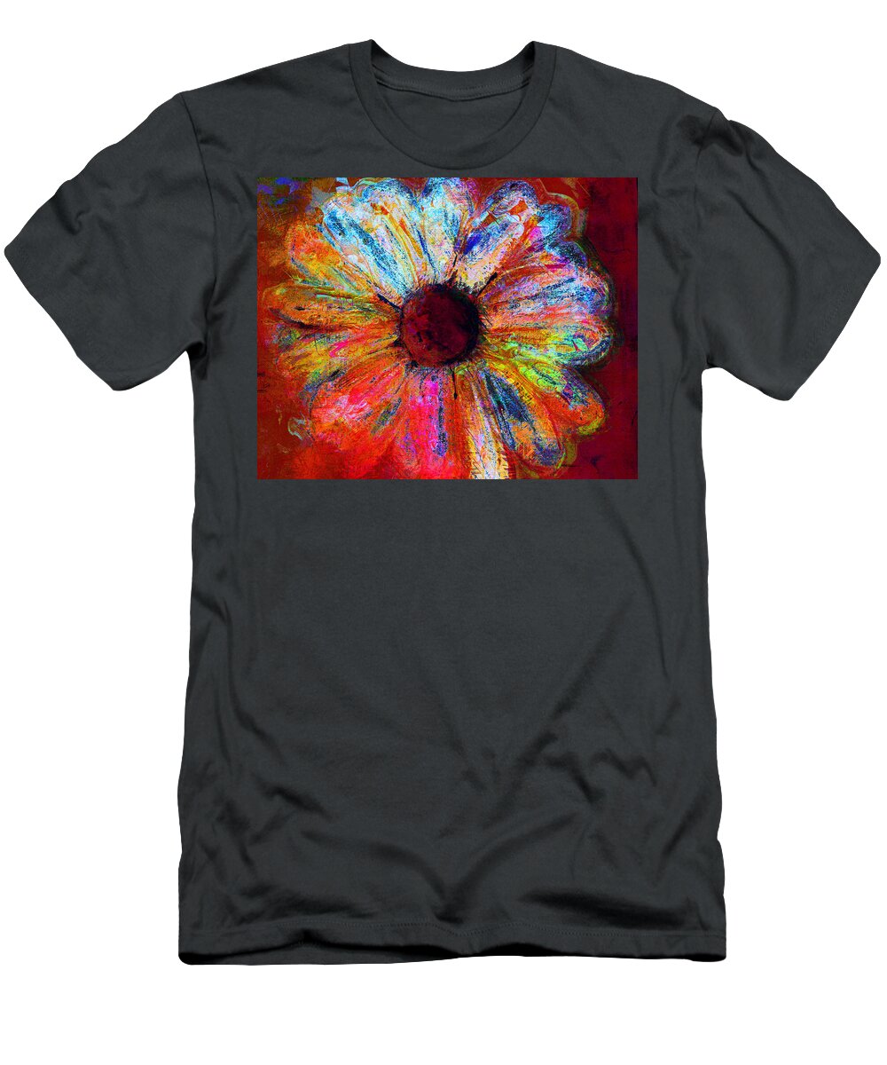 Daisy T-Shirt featuring the painting Electric Daisy by Julie Lueders 