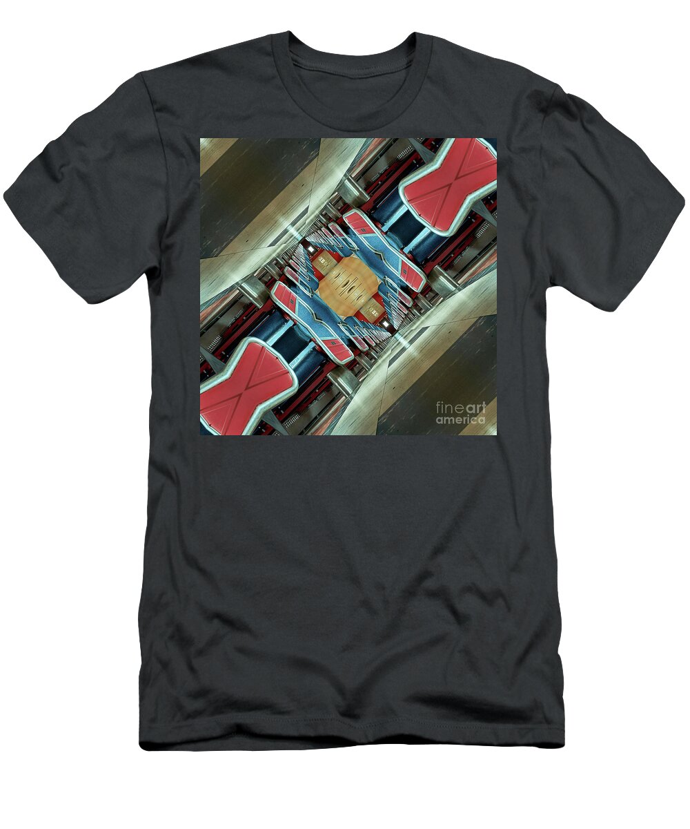Train T-Shirt featuring the photograph Upside Down Train by Phil Perkins