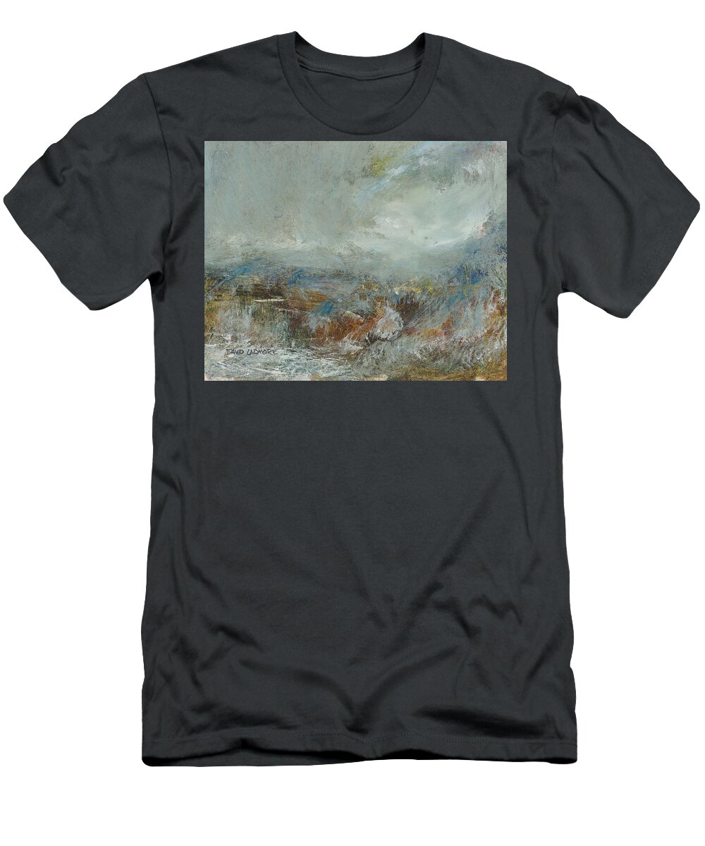 Storm T-Shirt featuring the painting Elemental 35 by David Ladmore