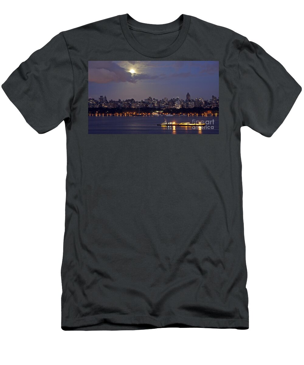 Supermoon T-Shirt featuring the photograph Emerging Super Harvest Moon by Lilliana Mendez
