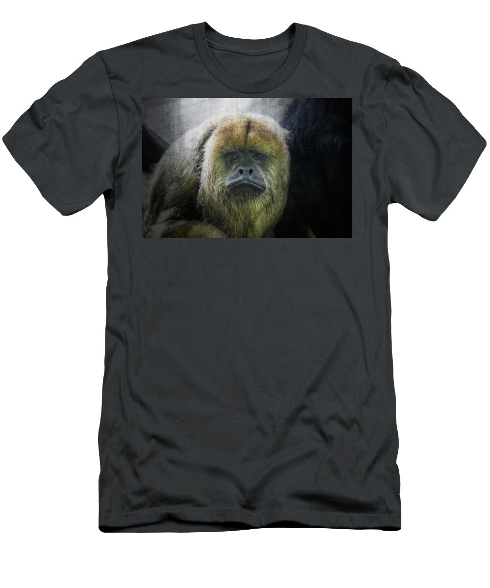 Howler Monkey T-Shirt featuring the photograph What a Face #1 by Karol Livote