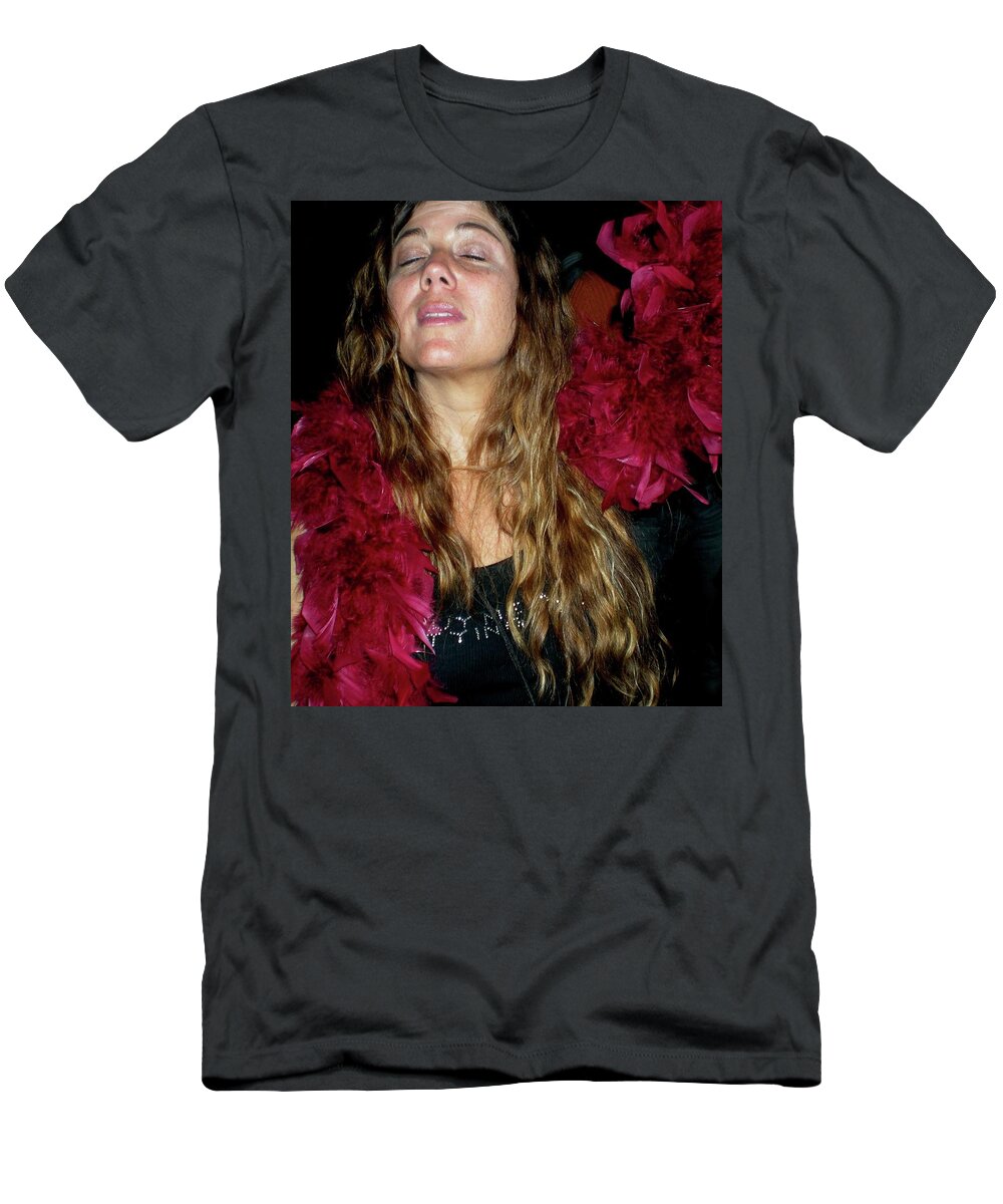 Lady T-Shirt featuring the photograph Emulating Janis by Angela Murray