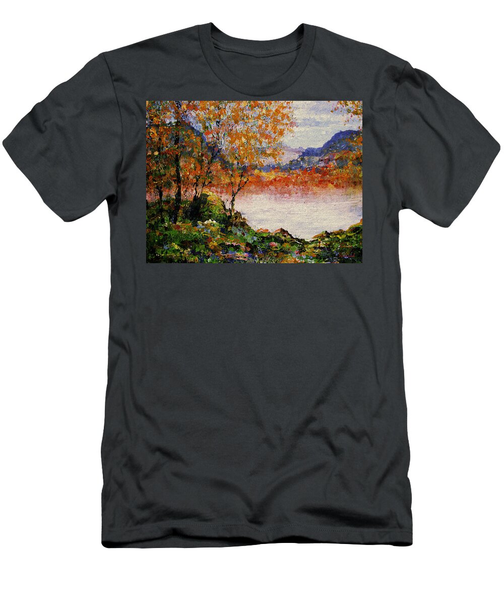 Natalie Holland Art T-Shirt featuring the painting Enchanting Autumn by Natalie Holland
