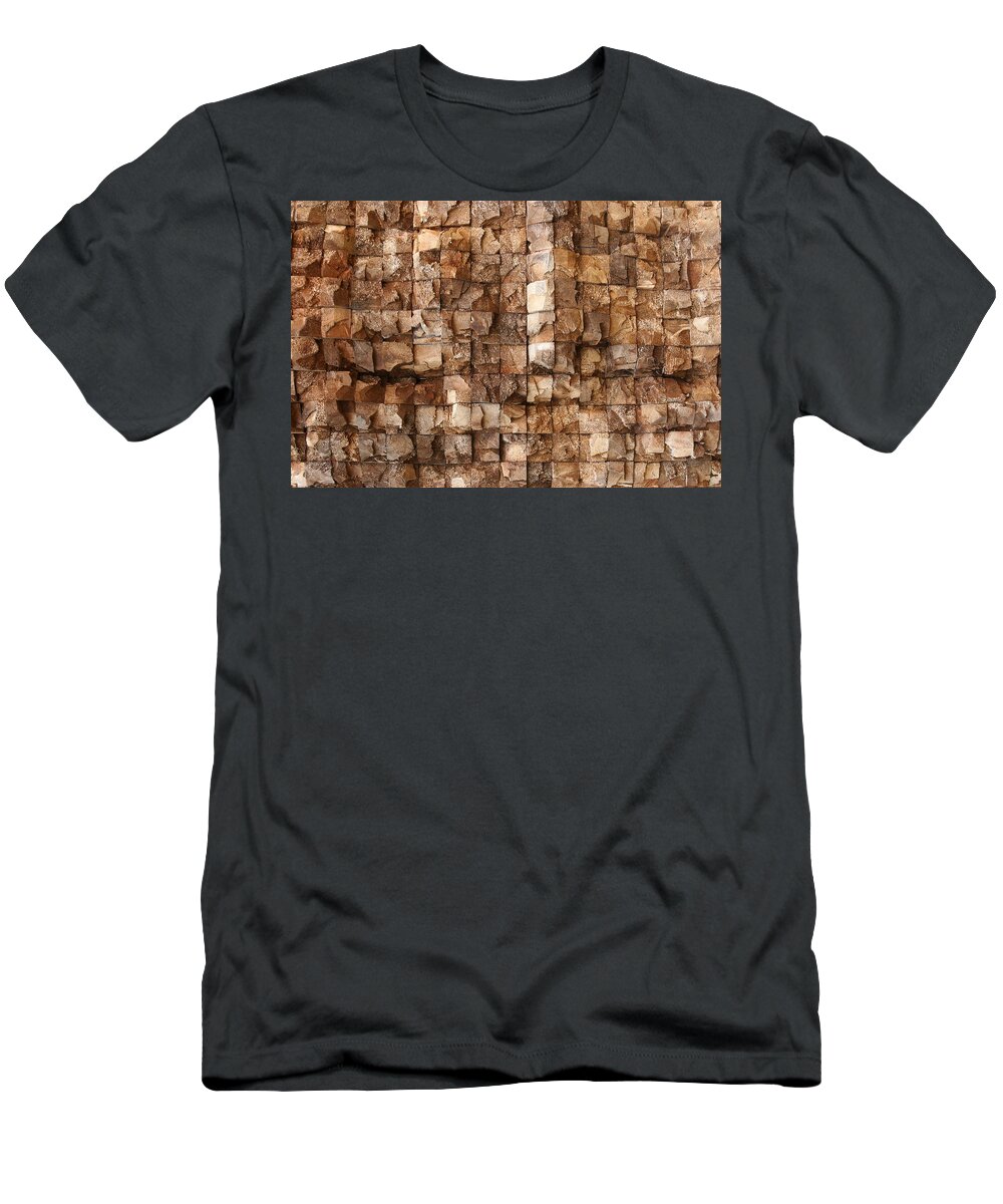 Texture T-Shirt featuring the photograph End grain 132 by Michael Fryd