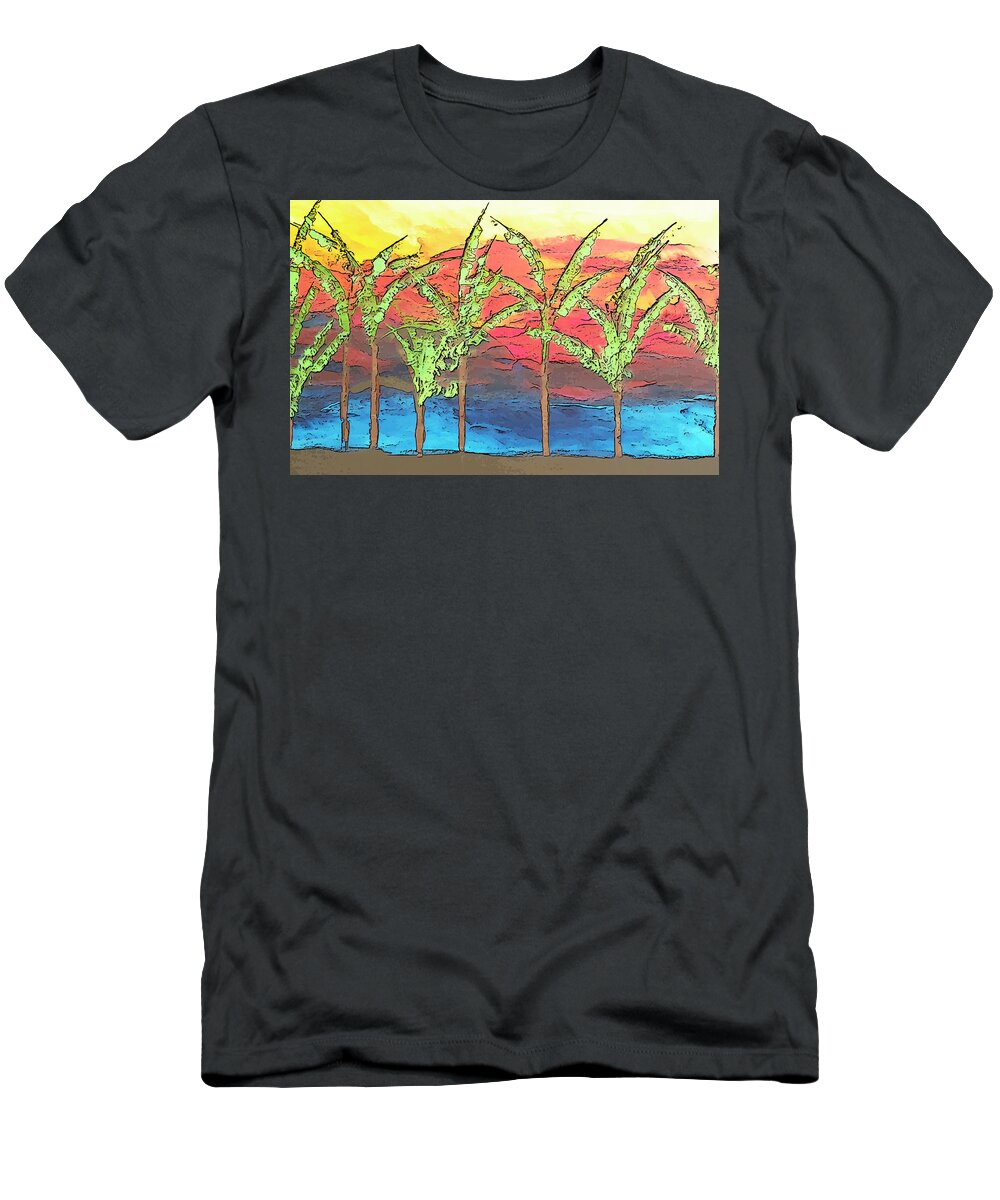 Beach T-Shirt featuring the painting Endless Summers by Linda Bailey