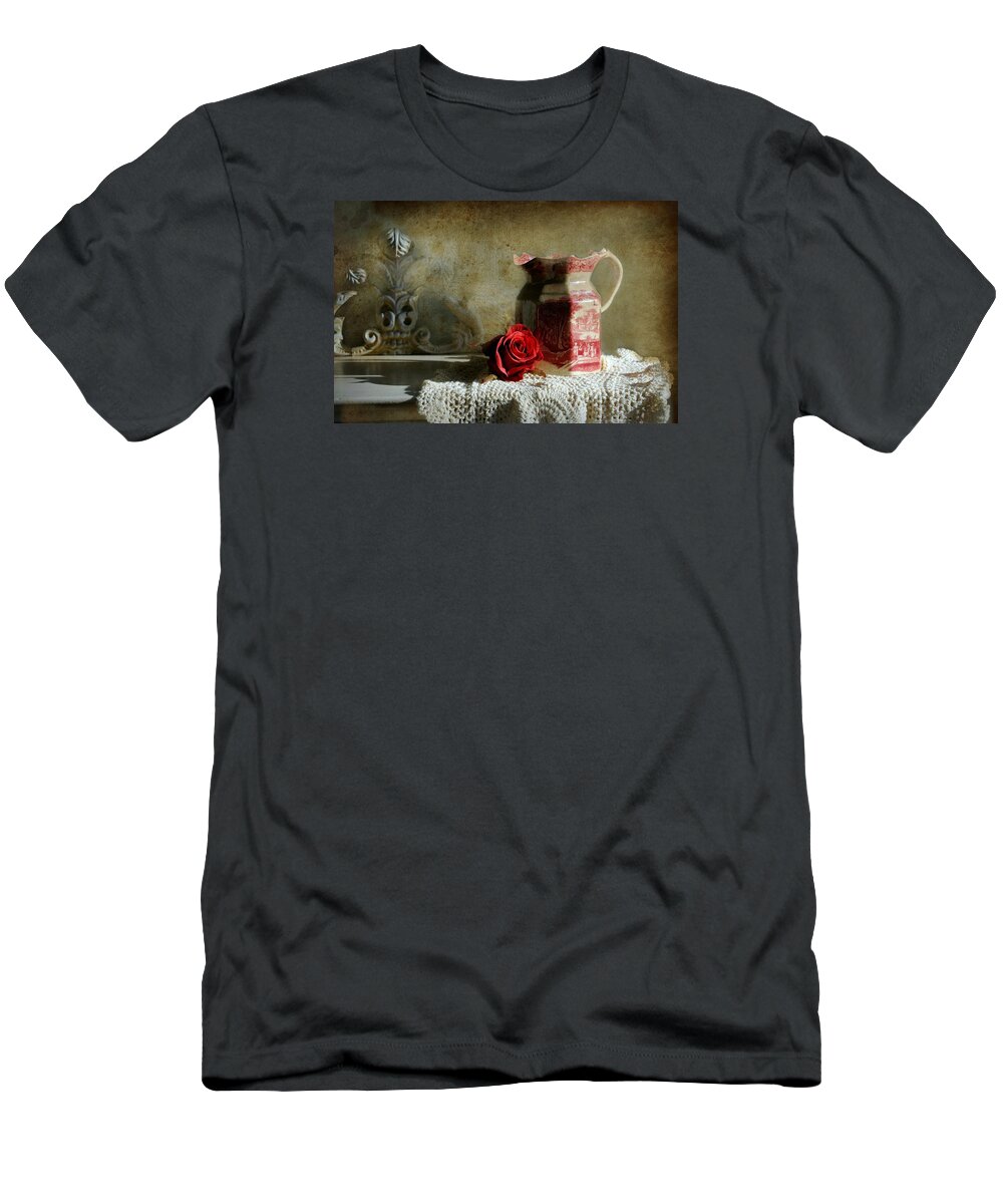 Still Life T-Shirt featuring the photograph English Rose Water by Diana Angstadt