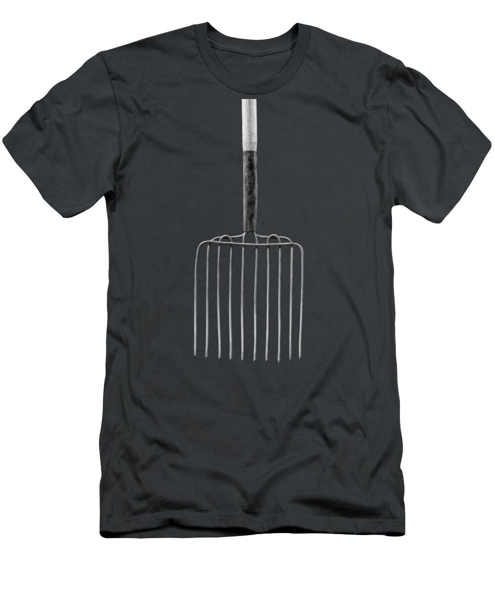 Black T-Shirt featuring the photograph Ensilage Fork I by YoPedro