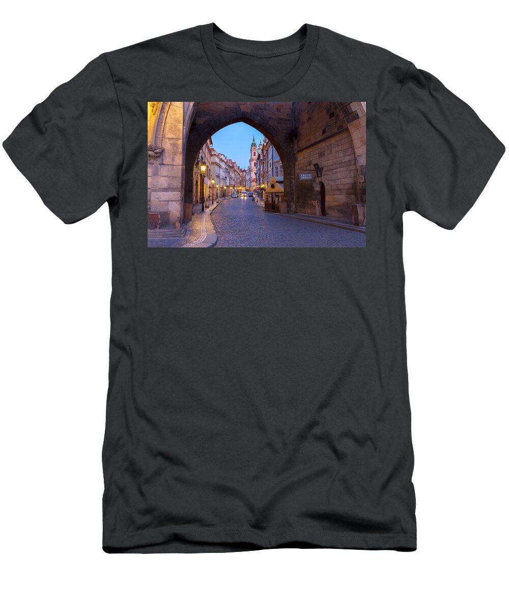 Prague T-Shirt featuring the photograph Entrance to Hradcany of Prague by Anastasy Yarmolovich