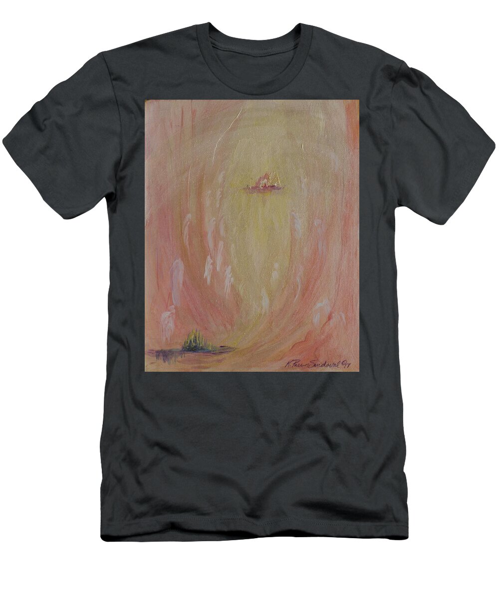 Abstract T-Shirt featuring the painting Eternal City by Kathleen Sandoval