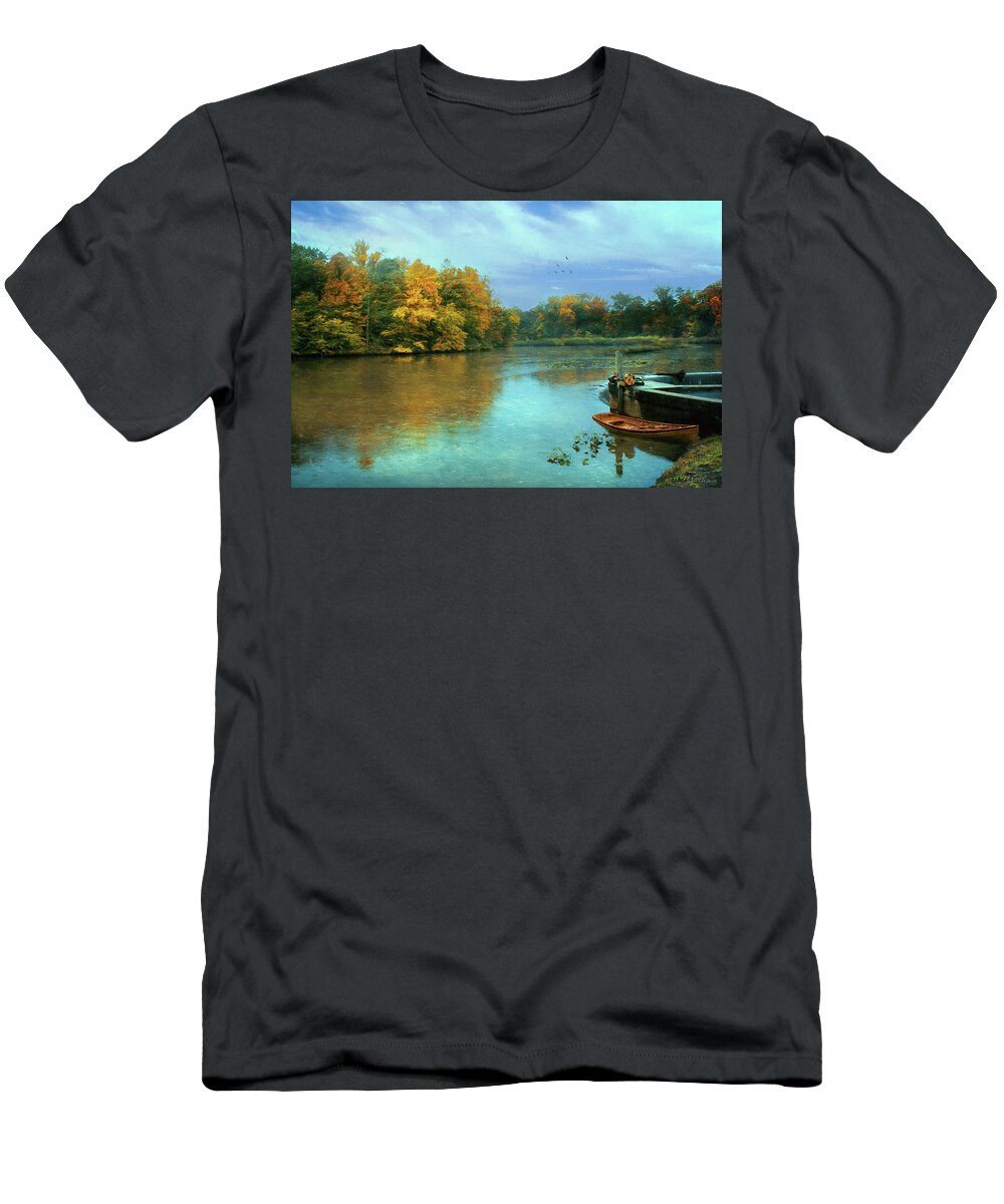 Pond T-Shirt featuring the photograph Evans Pond by John Rivera