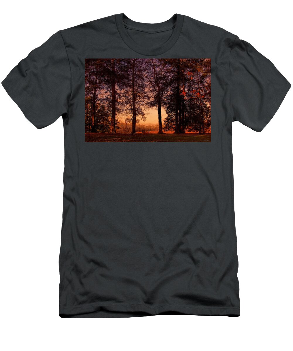 Evening T-Shirt featuring the photograph Evening Begins by John Rivera