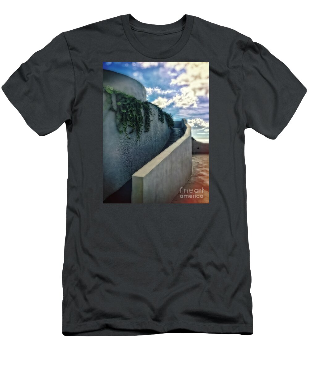 Santorini T-Shirt featuring the photograph evening in Santorini by HD Connelly