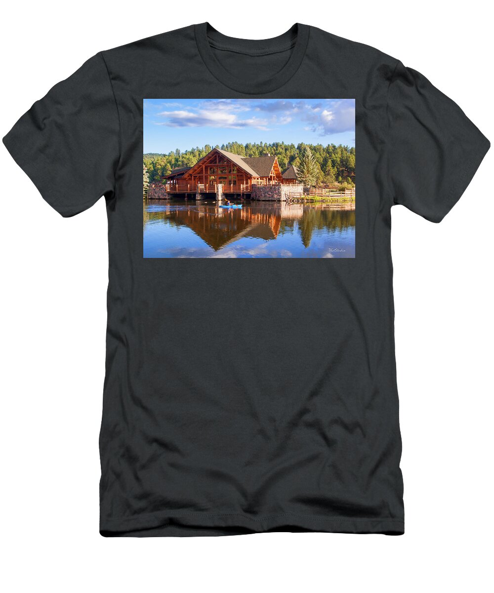 2016 T-Shirt featuring the photograph Evergreen Boathouse by Tim Kathka