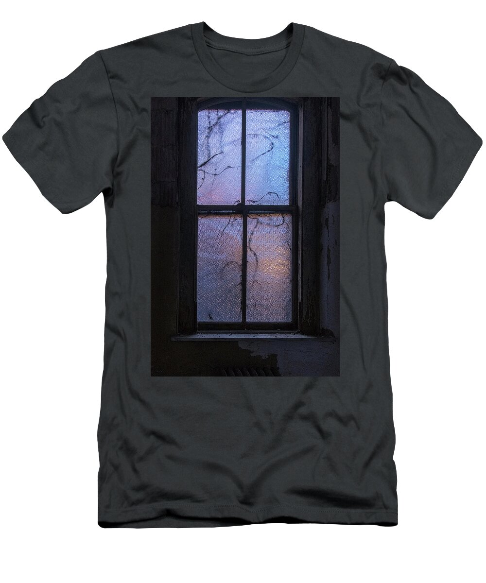 Jersey City New Jersey T-Shirt featuring the photograph Exam Room Window by Tom Singleton