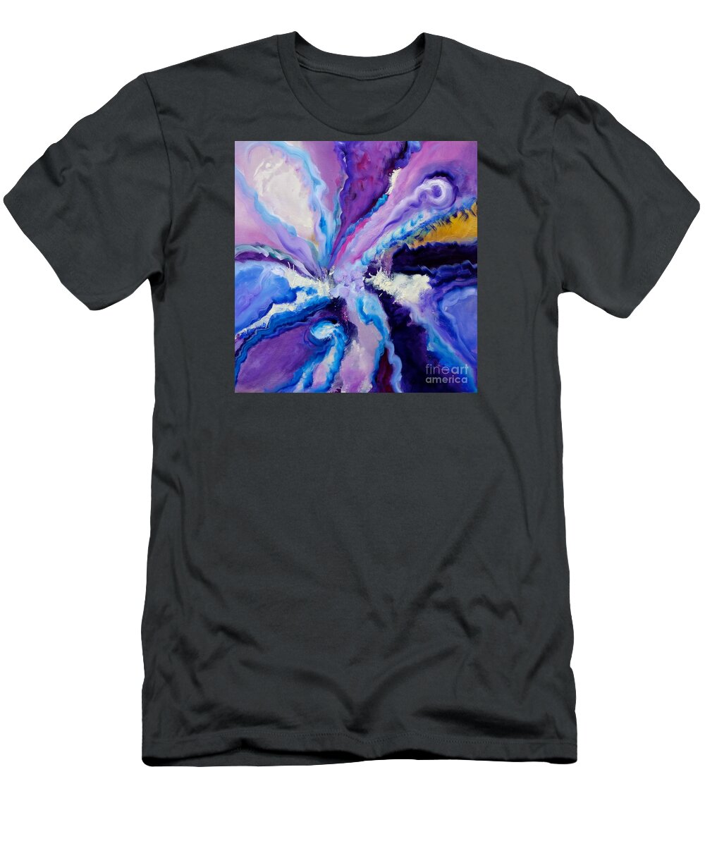 Abstract T-Shirt featuring the painting Explosive by Jenny Lee