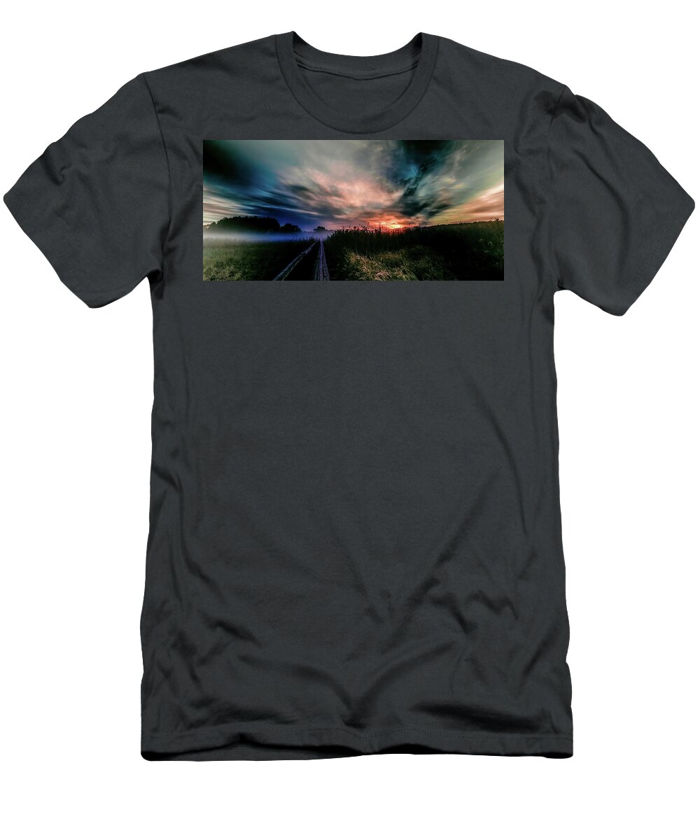 Explosive T-Shirt featuring the photograph Explosive morning #H0 by Leif Sohlman