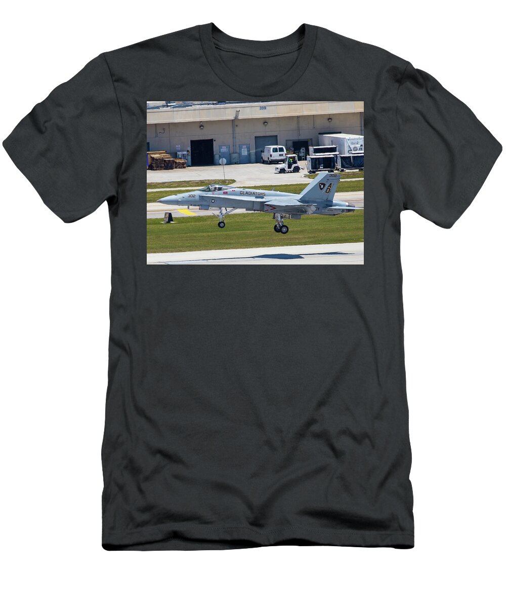F-18 T-Shirt featuring the photograph F-18 Gladiator by Dart Humeston