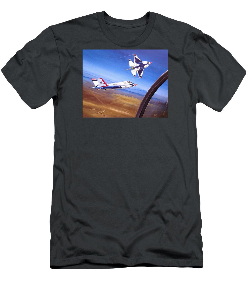 Usaf T-Shirt featuring the painting F-35A Thunderbirds by Peter Ring Sr