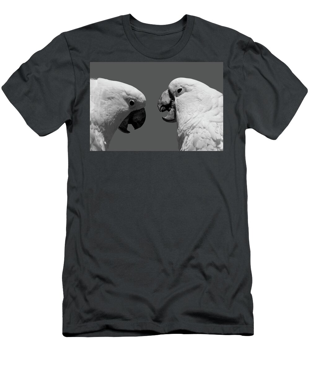 Cockatoo T-Shirt featuring the photograph Face to Face IV BW by David Gordon
