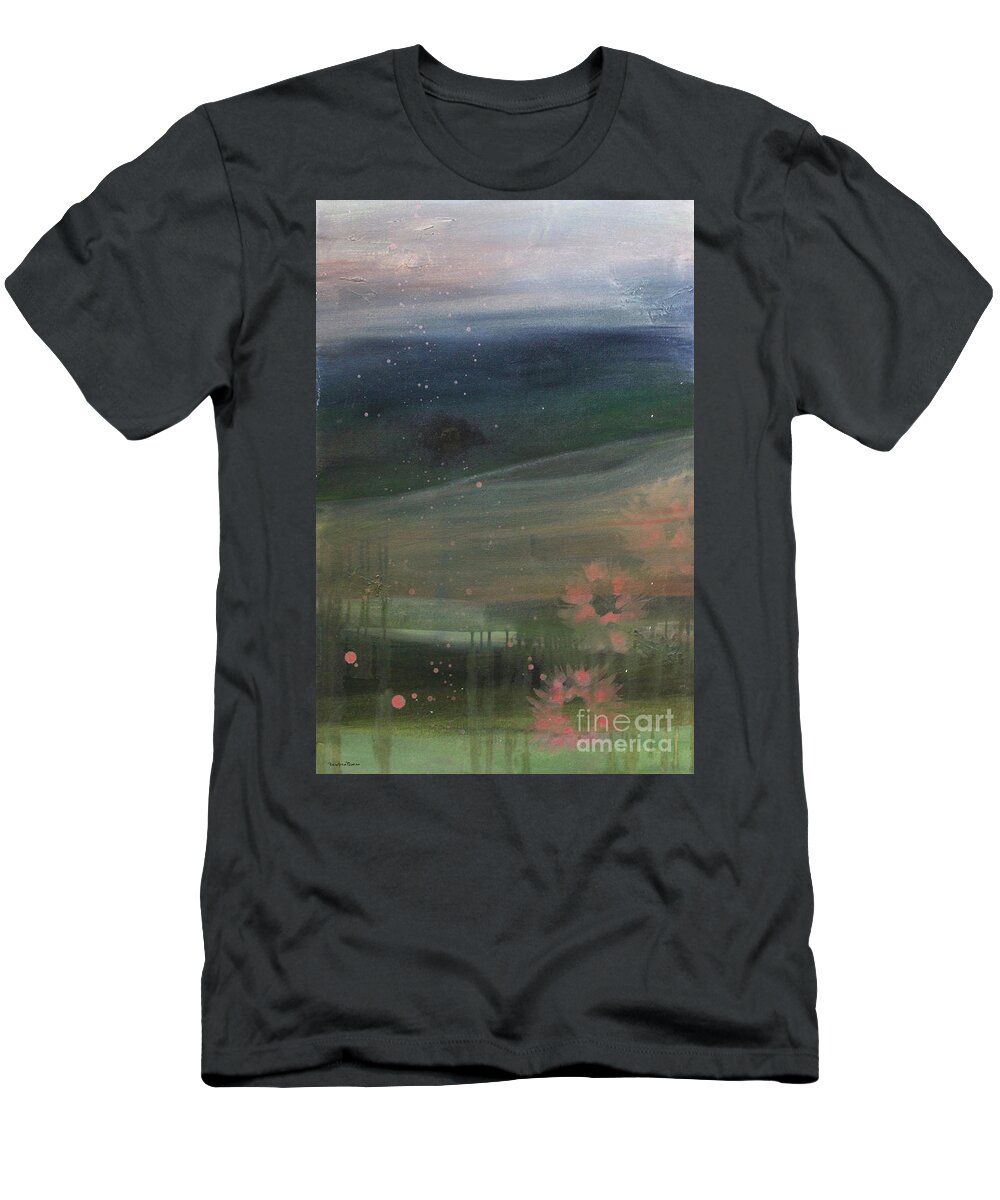 Abstract T-Shirt featuring the painting Faded Days Gone By by Robin Pedrero