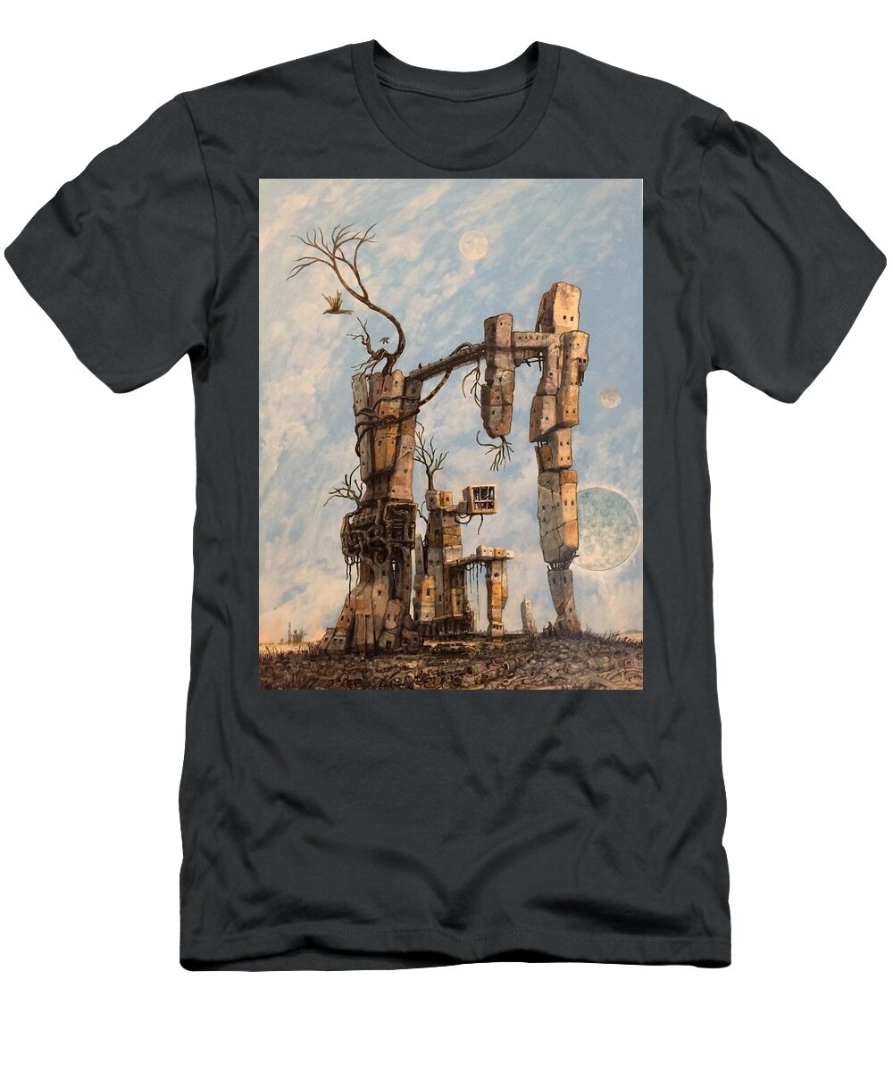 Surreal T-Shirt featuring the painting Failed Colony by William Stoneham