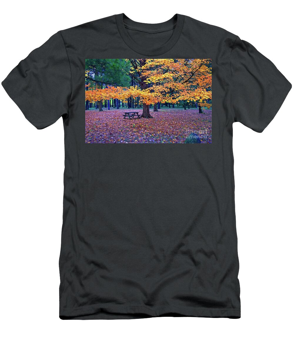 Leaves T-Shirt featuring the photograph Fall Canopy by John Fabina