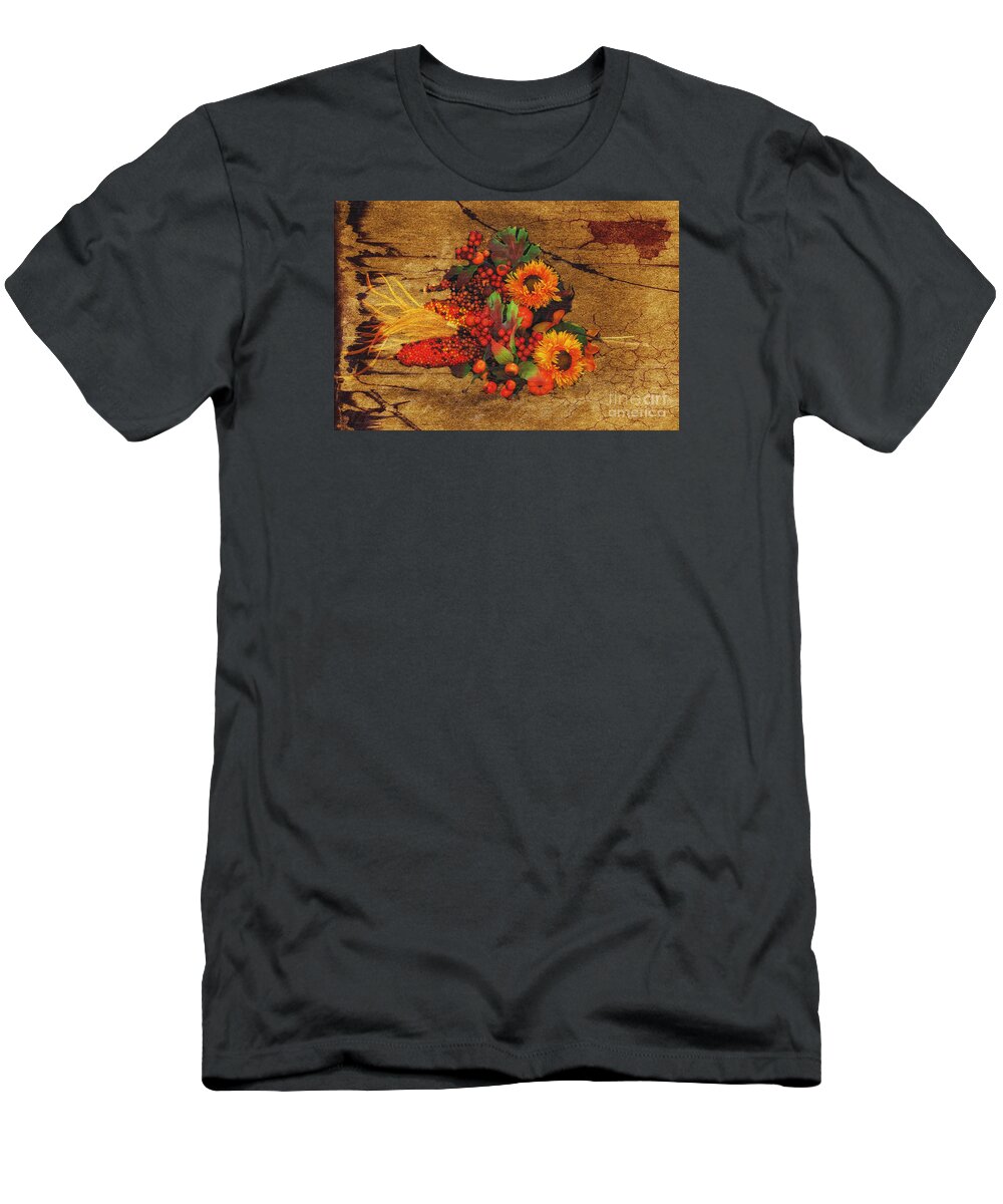 Autumn T-Shirt featuring the photograph Fall Decorations by Geraldine DeBoer