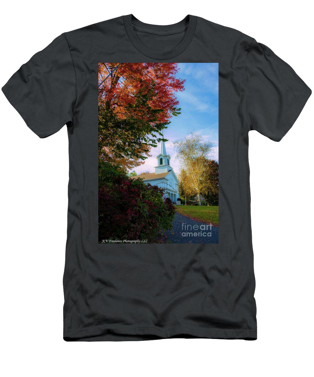 New England T-Shirt featuring the photograph Fall in New England by JCV Freelance Photography LLC