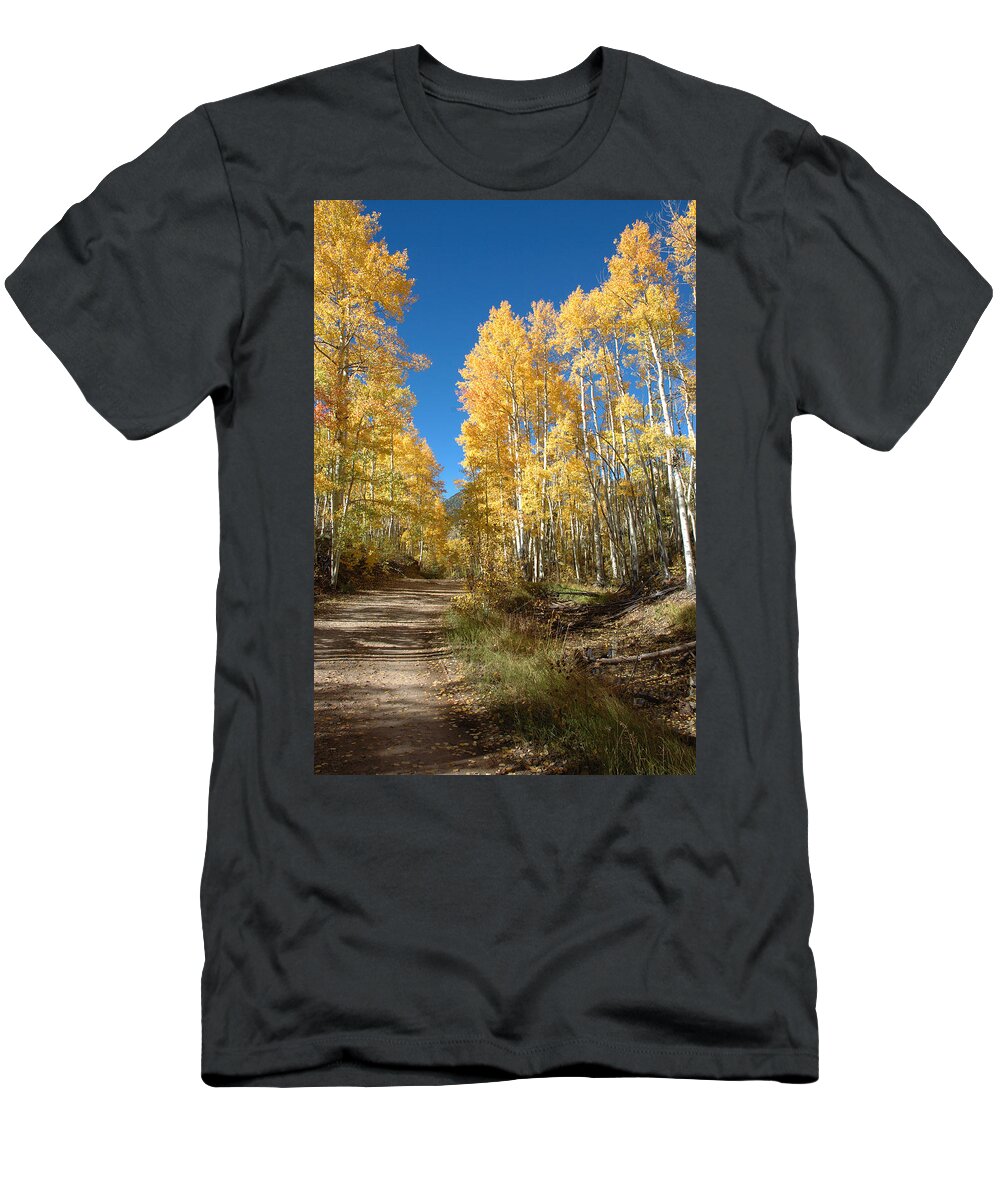 Landscape T-Shirt featuring the photograph Fall Road by Jerry McElroy