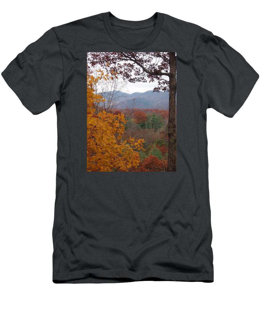 Autumn T-Shirt featuring the photograph Fall Window by Allen Nice-Webb