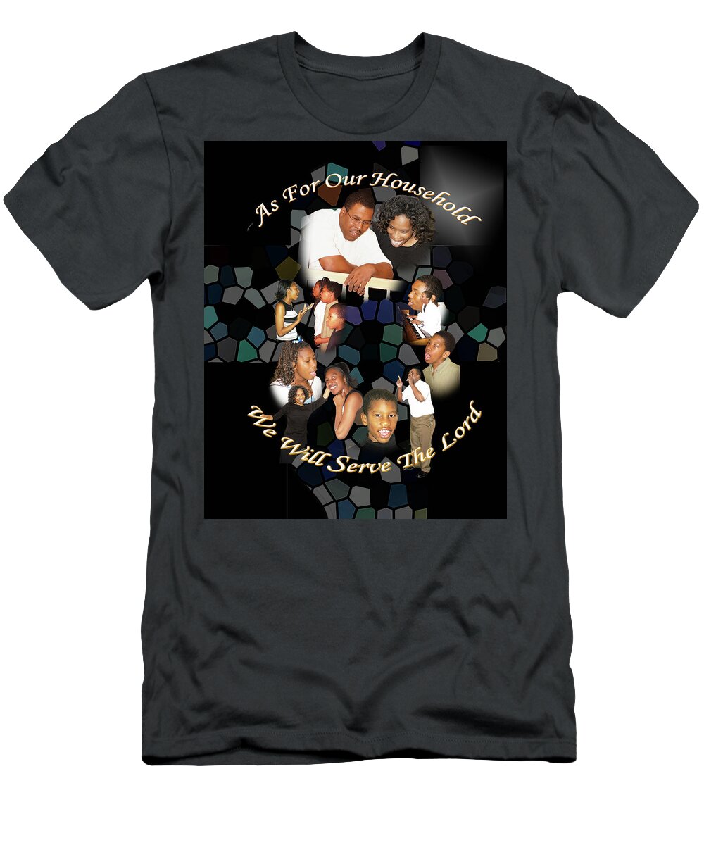 Family T-Shirt featuring the photograph Family Serving by Richard Gordon