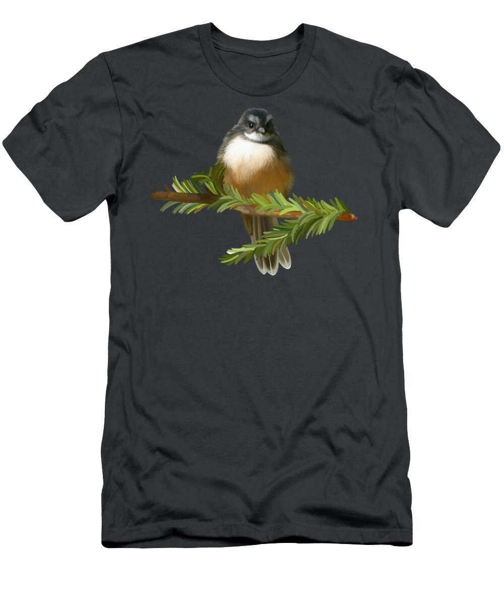 Bird T-Shirt featuring the painting Fantail by Ivana Westin