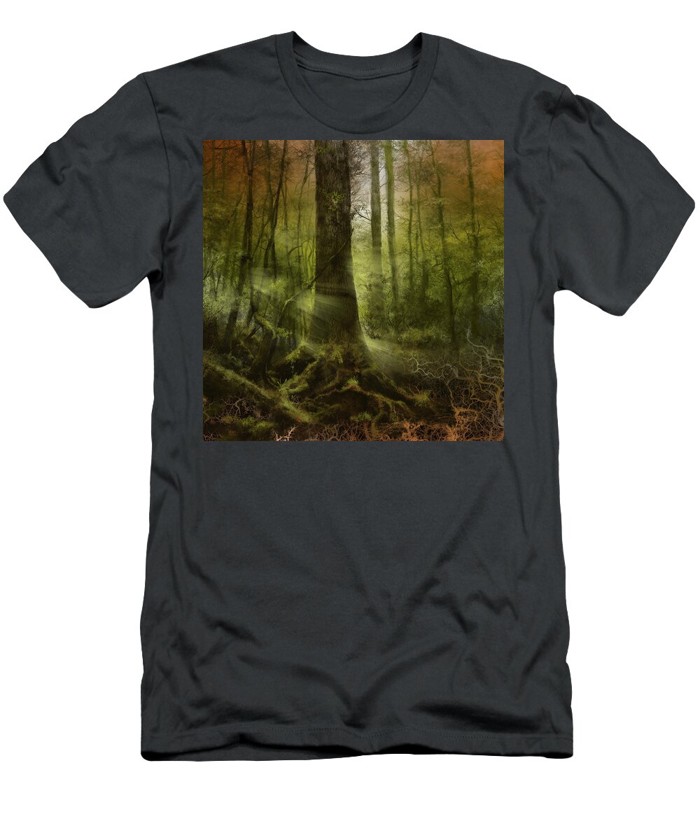 Est T-Shirt featuring the digital art Fantasy Forest 2 3 by Bekim M