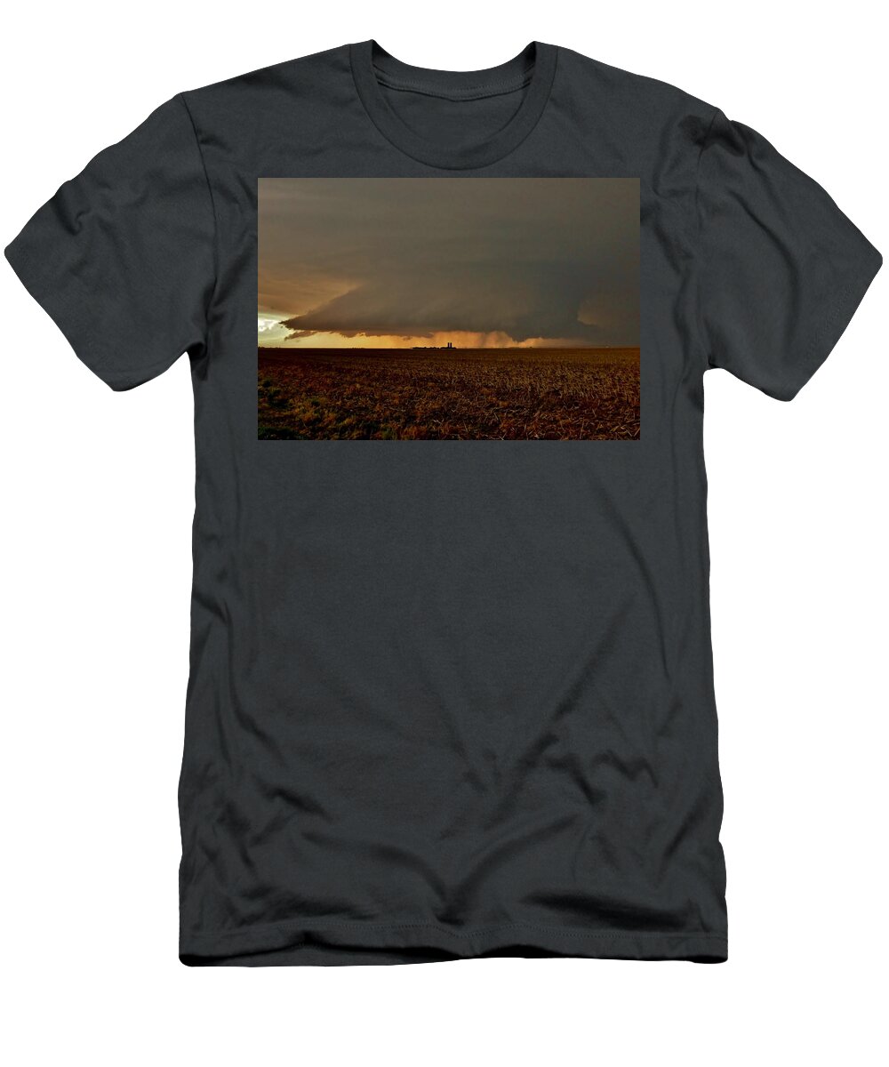 Storm T-Shirt featuring the photograph Farmland Supercell by Ed Sweeney
