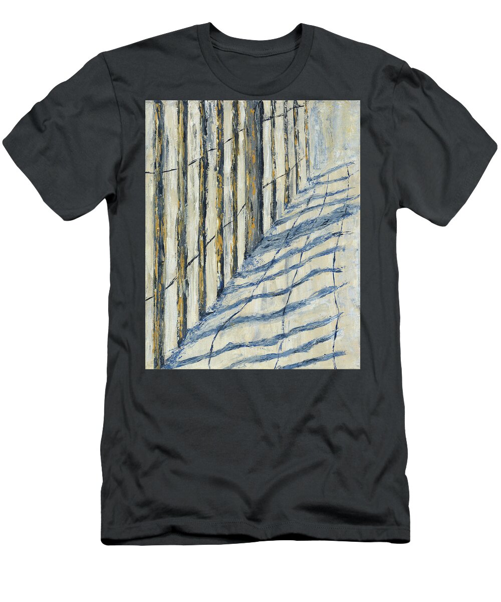 Beach T-Shirt featuring the painting Fence at Palmetto Dunes by Kathryn Riley Parker
