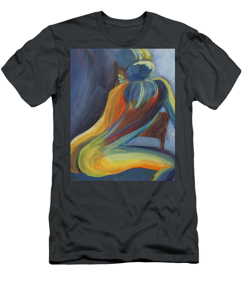 Figure T-Shirt featuring the painting Figure II by Trina Teele