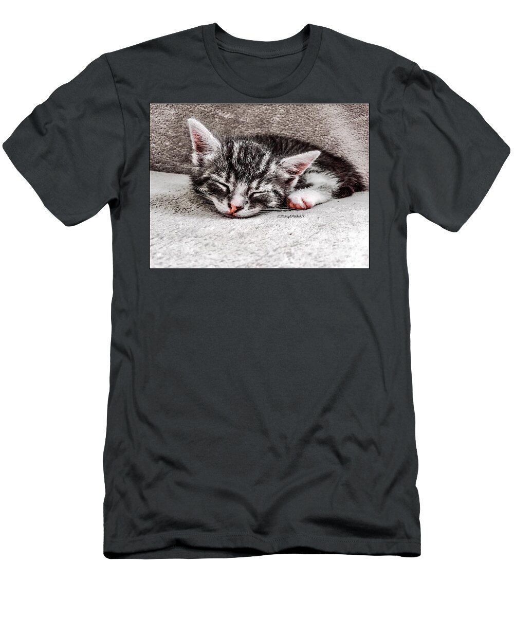 Photograph T-Shirt featuring the photograph Finally ASleep copyright Mary Lee Parker 17 by MaryLee Parker