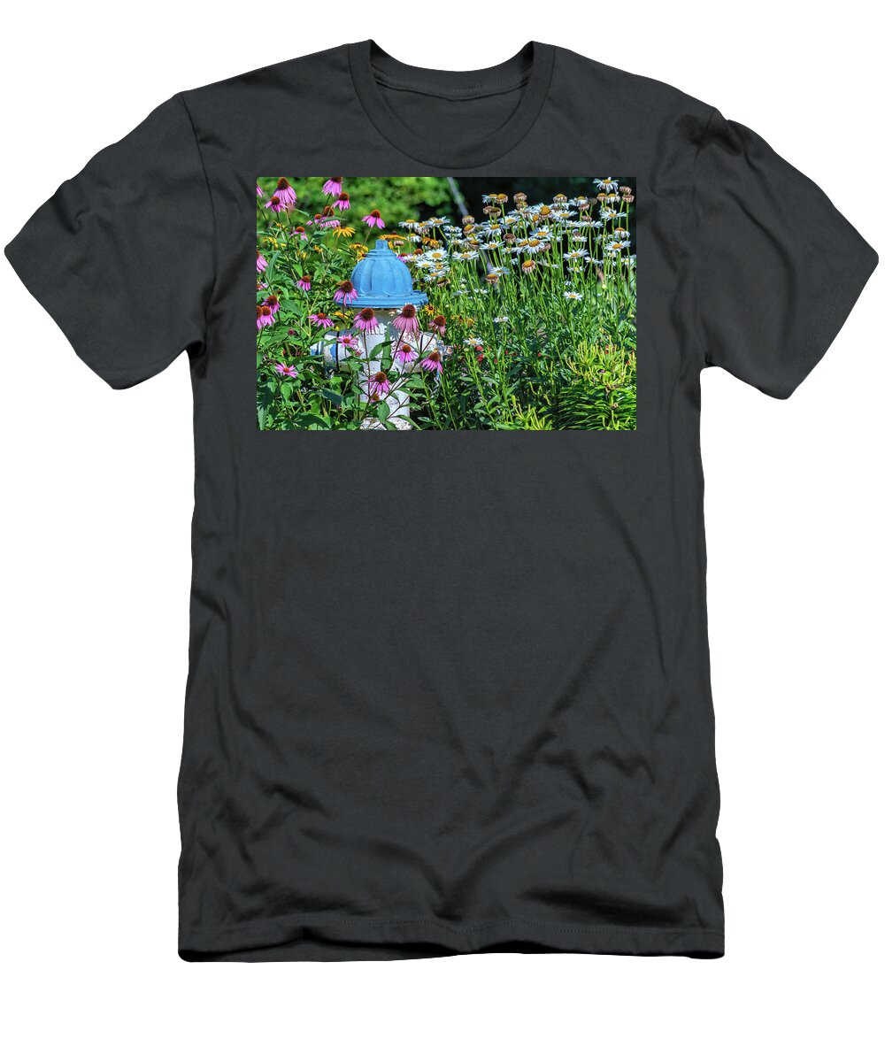 Arkansas T-Shirt featuring the photograph Fire Hydrant Flowers by Jim Shackett