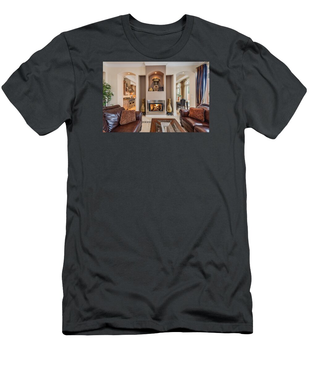 Fireplace T-Shirt featuring the photograph Fireplace by Jody Lane